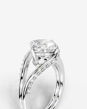 Sia Split (Cushion) 18k White Gold 005