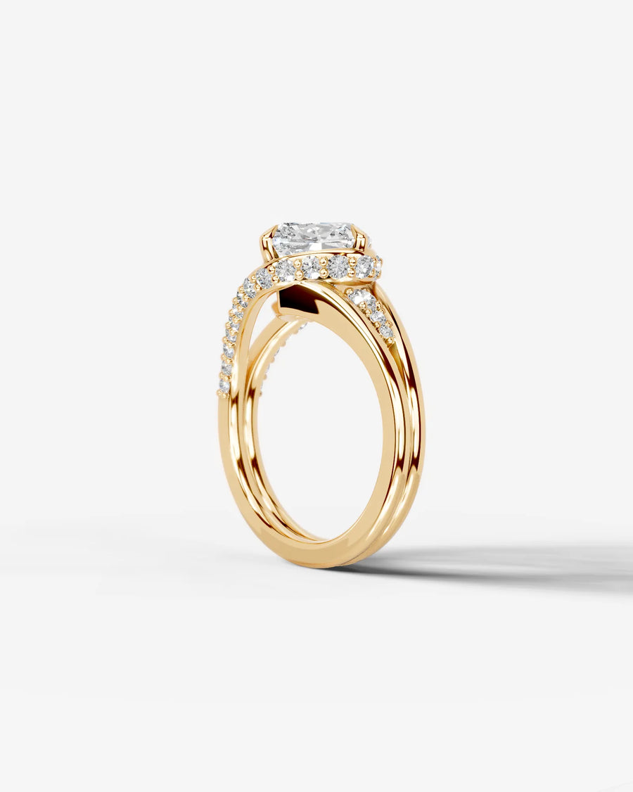 Sia Split (Cushion) 18k Yellow Gold 004
