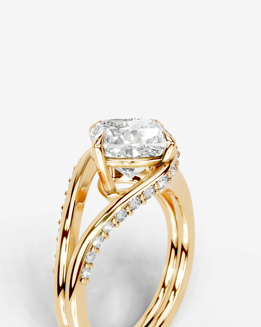 Sia Split (Cushion) 18k Yellow Gold 005