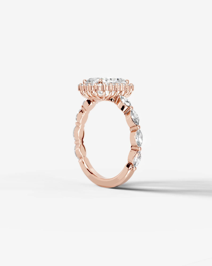 Helena (Elongated Cushion) 14k Rose Gold 002
