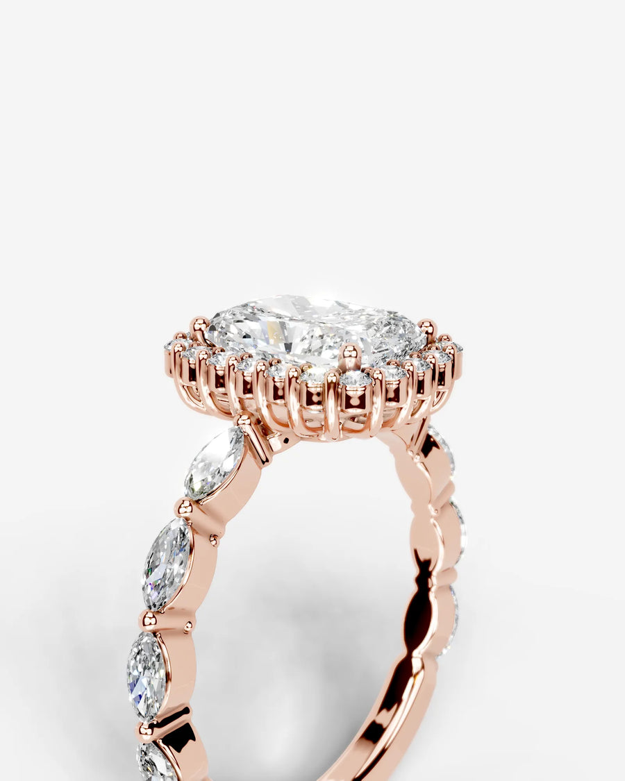 Helena (Elongated Cushion) 14k Rose Gold 003