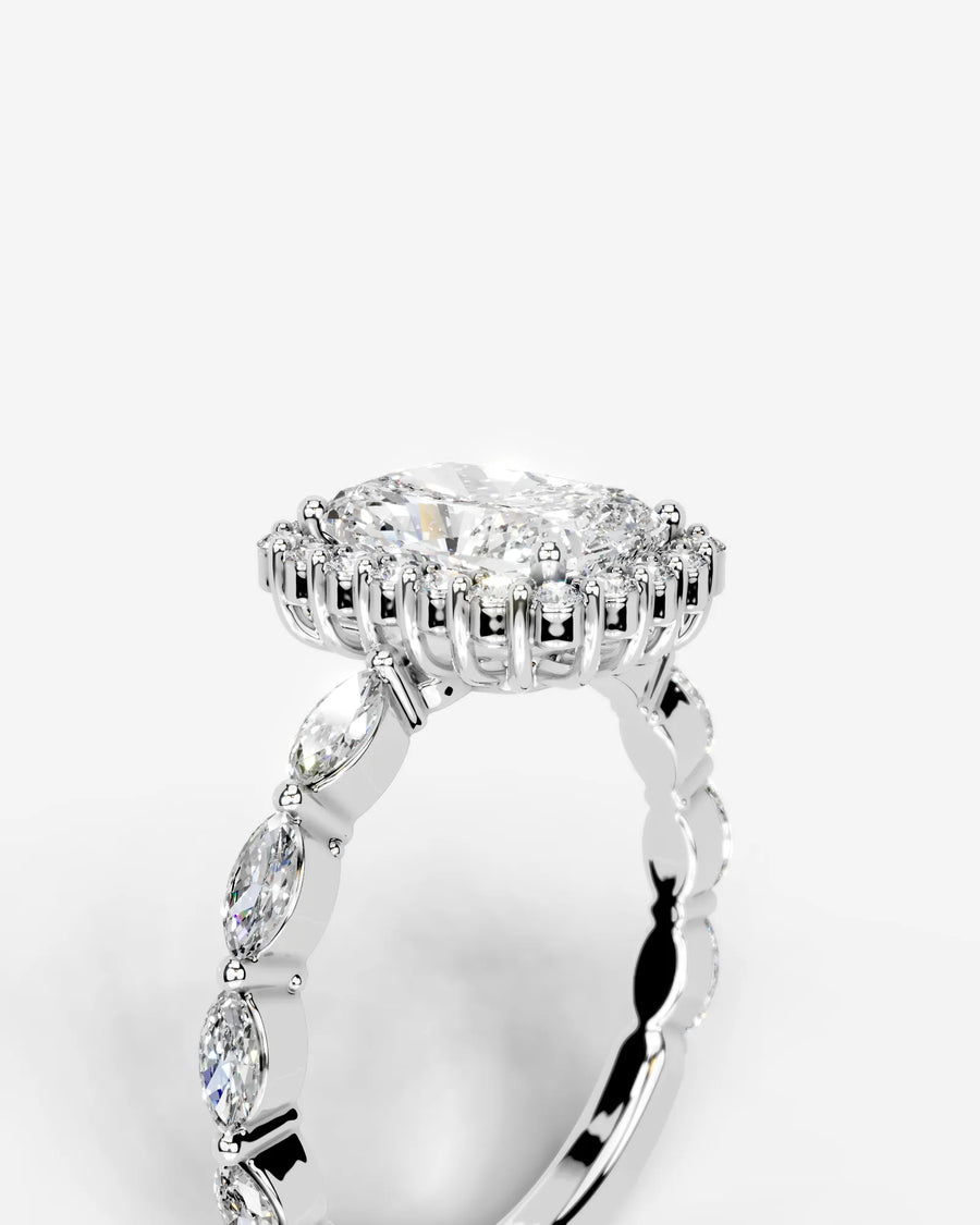 Helena (Elongated Cushion) 14k White Gold 003