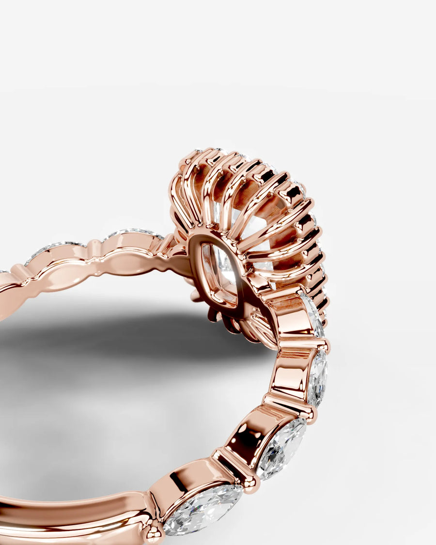 Helena (Elongated Cushion) 14k Rose Gold 004