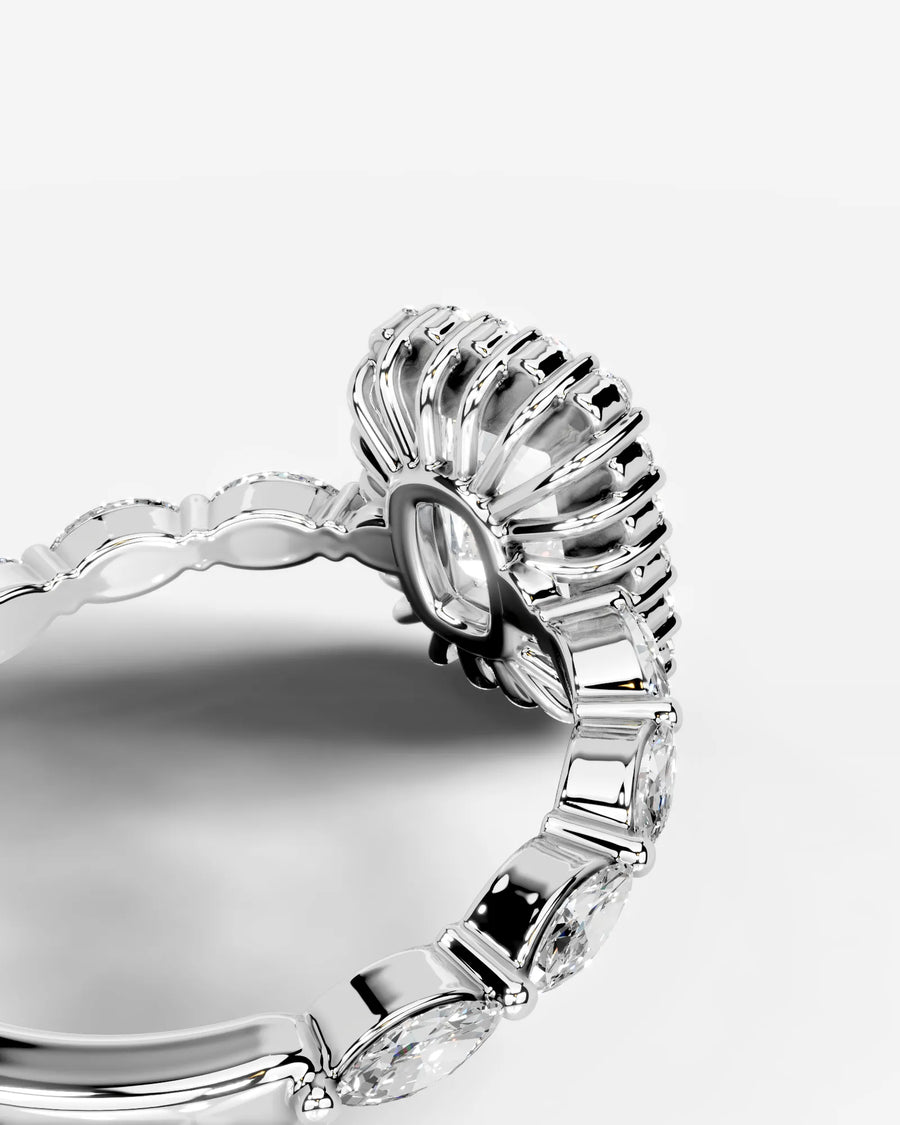 Helena (Elongated Cushion) 18k White Gold 004