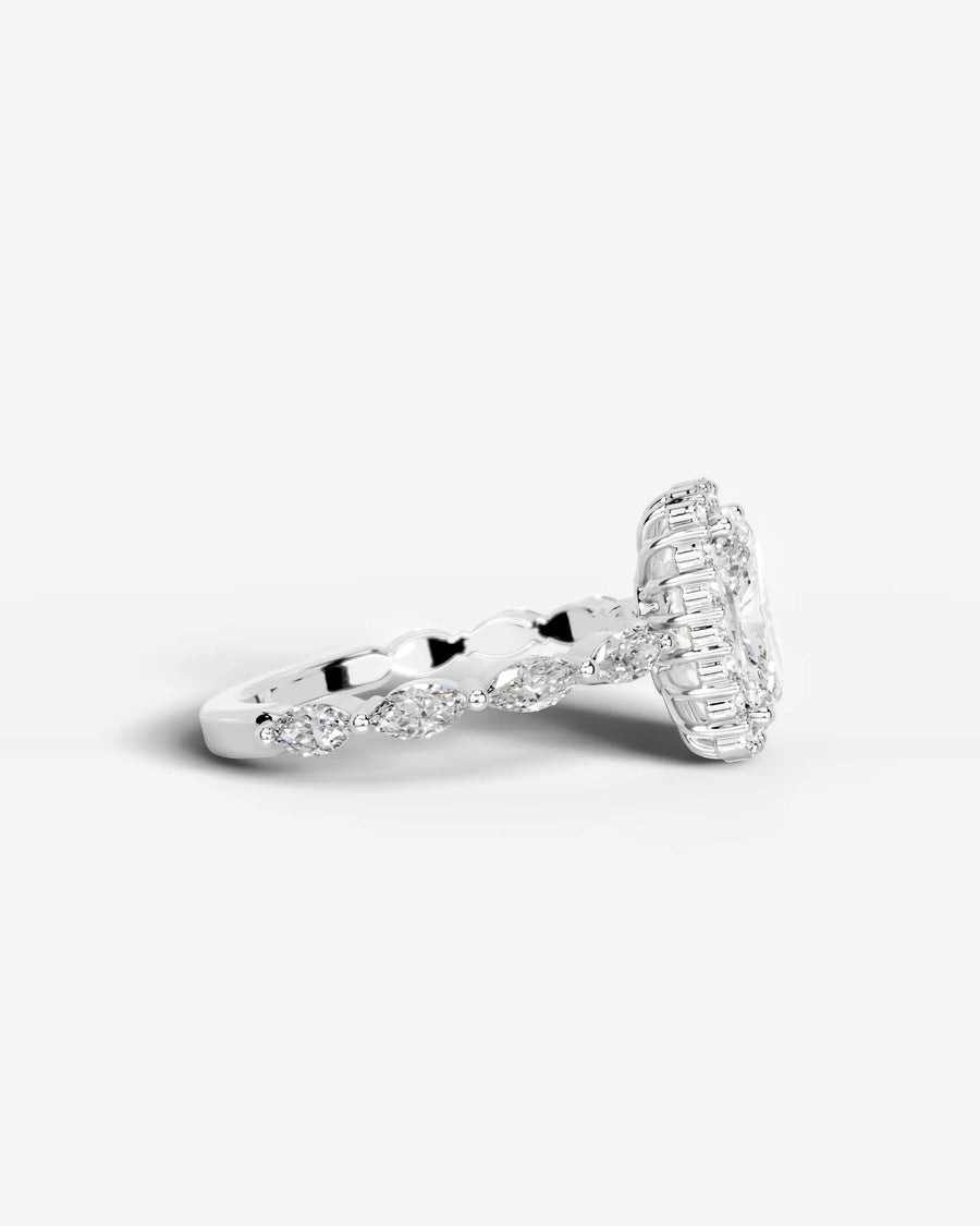 Helena (Elongated Cushion) 14k White Gold 005