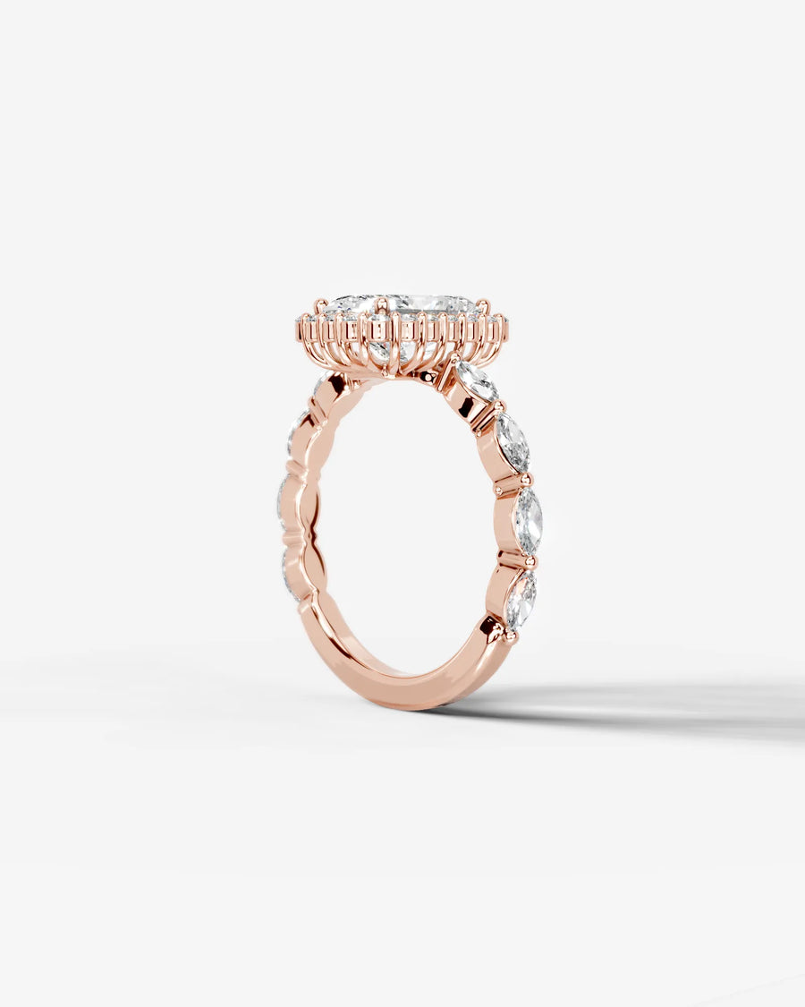 Helena (Elongated Radiant) 14k Rose Gold 002