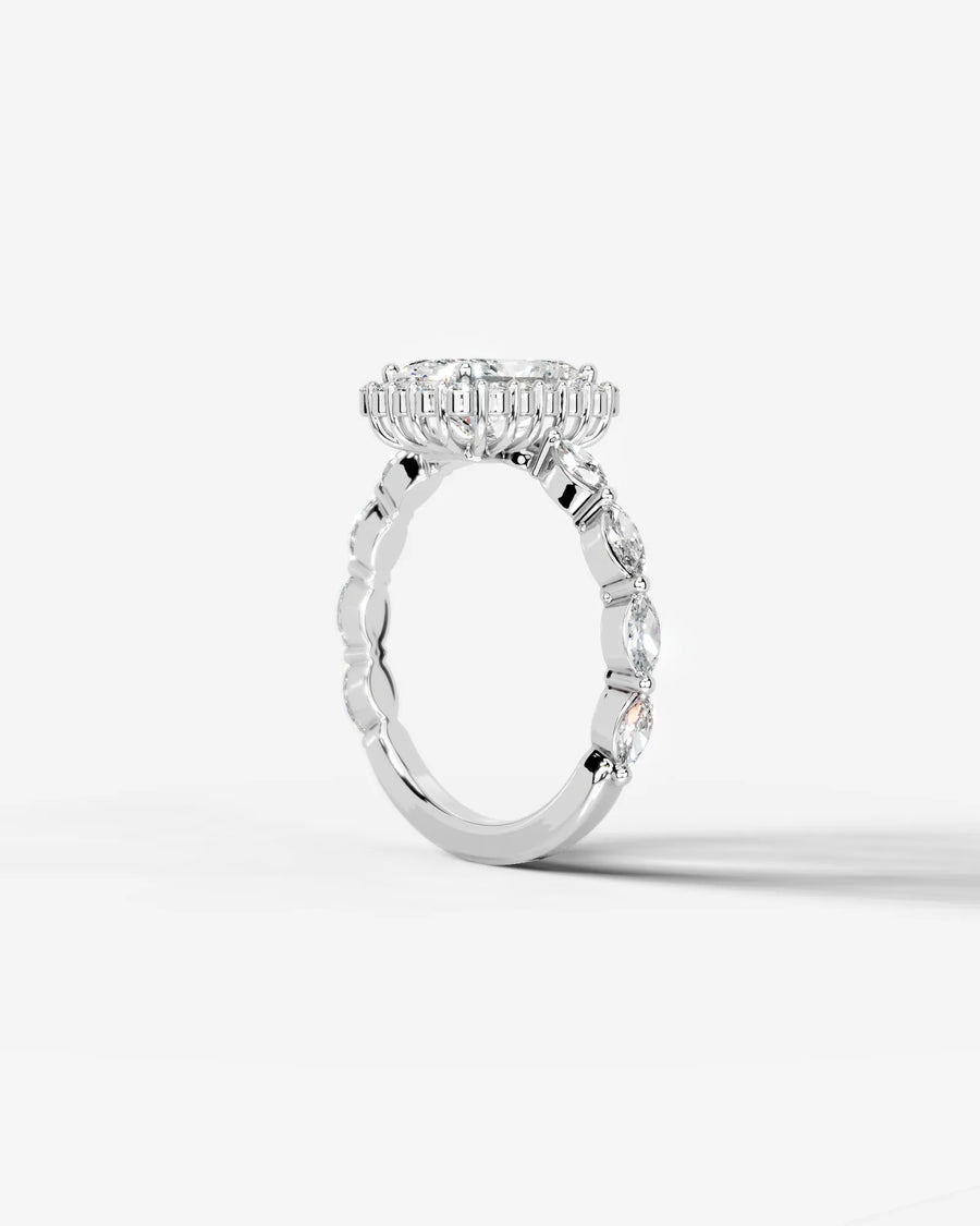 Helena (Elongated Radiant) Platinum 002
