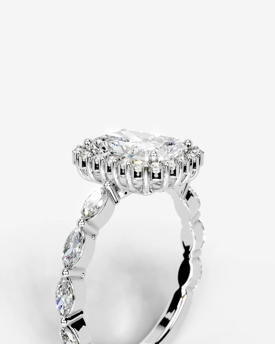 Helena (Elongated Radiant) Platinum 003