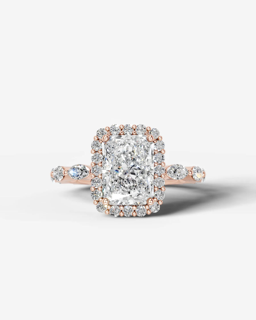 Helena (Elongated Radiant) 14k Rose Gold 001