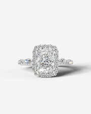 Helena (Elongated Radiant) 14k White Gold 001