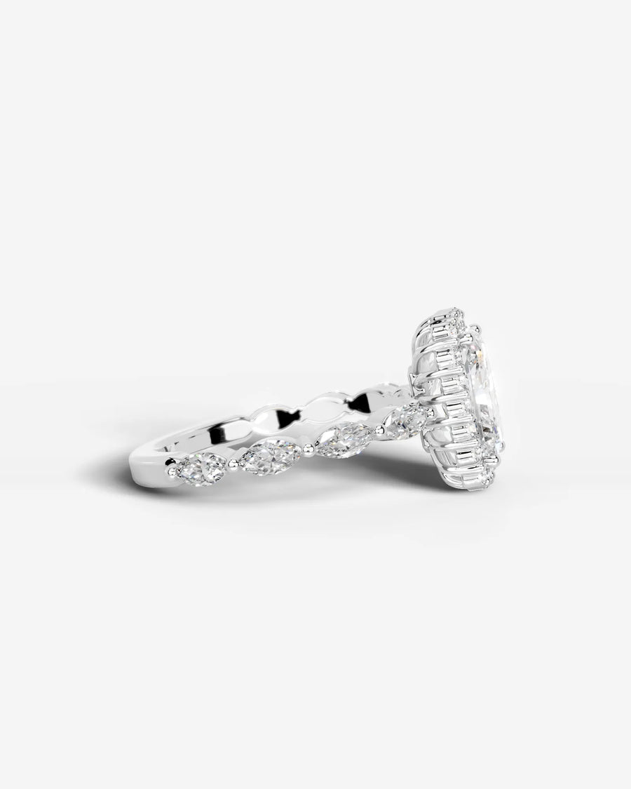 Helena (Elongated Radiant) Platinum 005