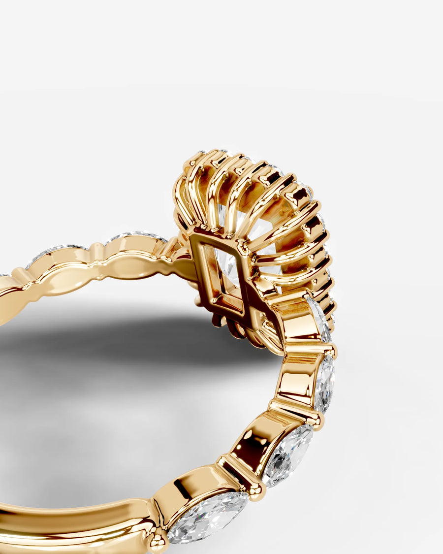 Helena (Elongated Radiant) 14k Yellow Gold 004