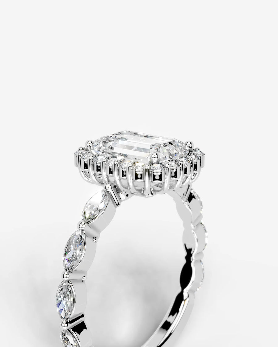 Helena (Emerald) 18k White Gold 003