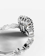 Helena (Emerald) 14k White Gold 004
