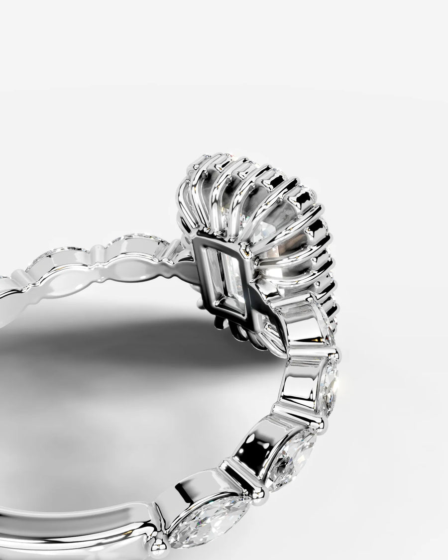 Helena (Emerald) 18k White Gold 004