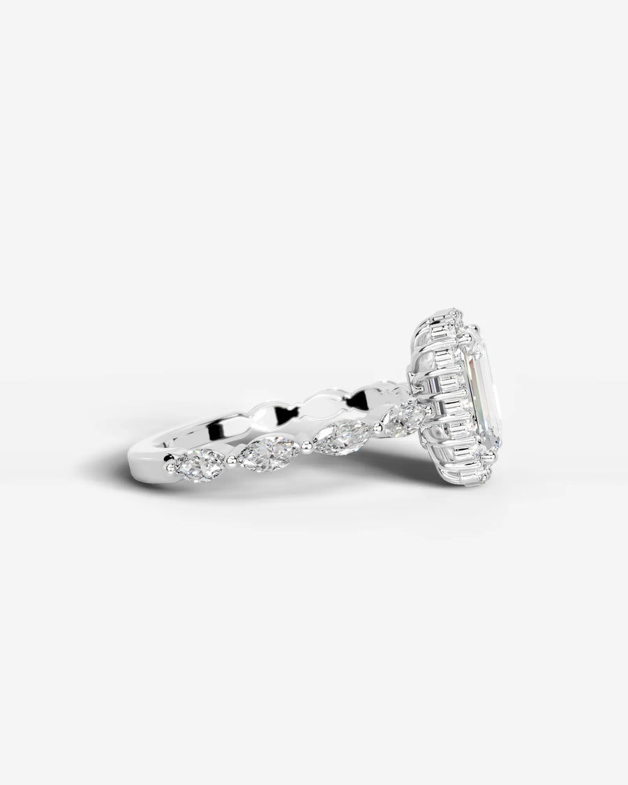 Helena (Emerald) 18k White Gold 005