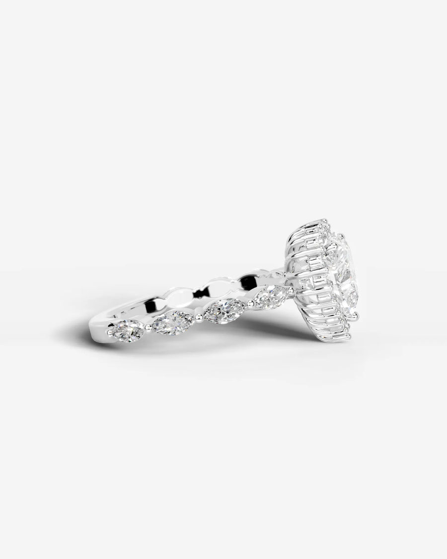 Helena (Heart) 14k White Gold 005