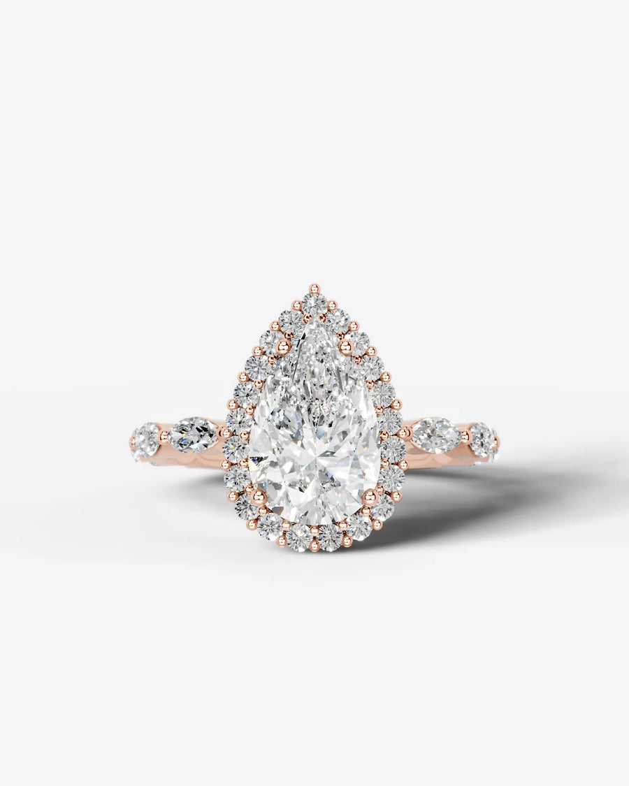 Helena (Pear) 14k Rose Gold 001