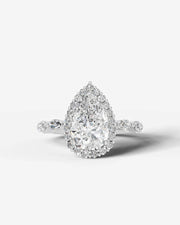 Helena (Pear) 14k White Gold 001