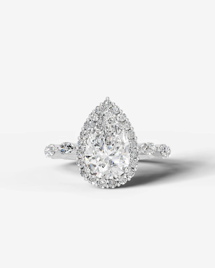 Helena (Pear) 18k White Gold 001