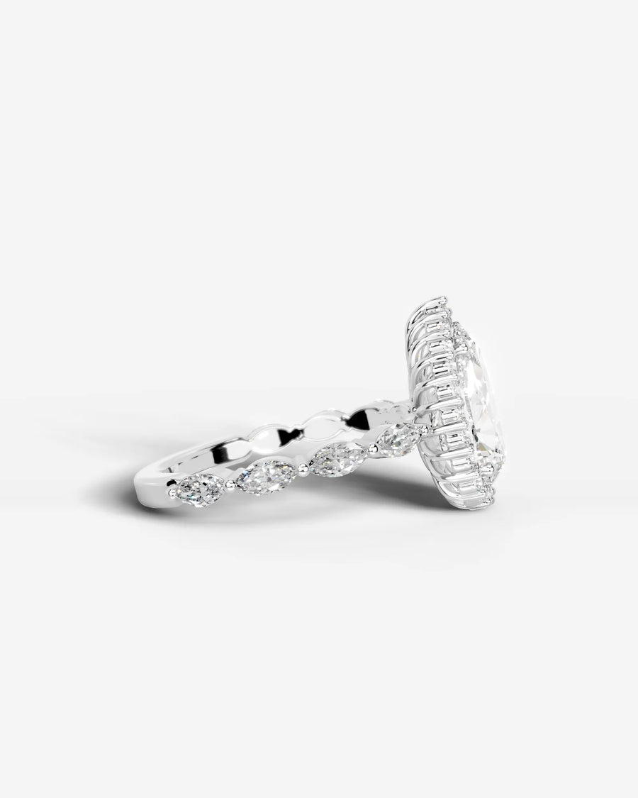Helena (Pear) 14k White Gold 005
