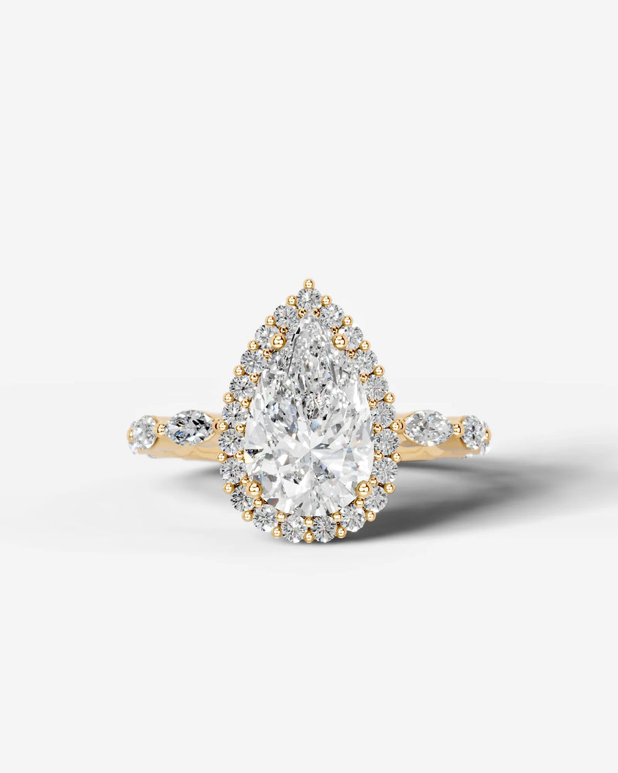 Helena (Pear) 14k Yellow Gold 001