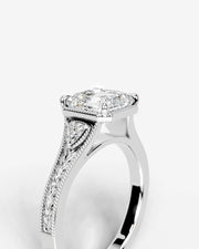 Tessa (Asscher) 18k White Gold 005