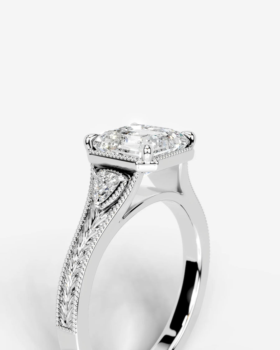 Tessa (Asscher) 18k White Gold 005