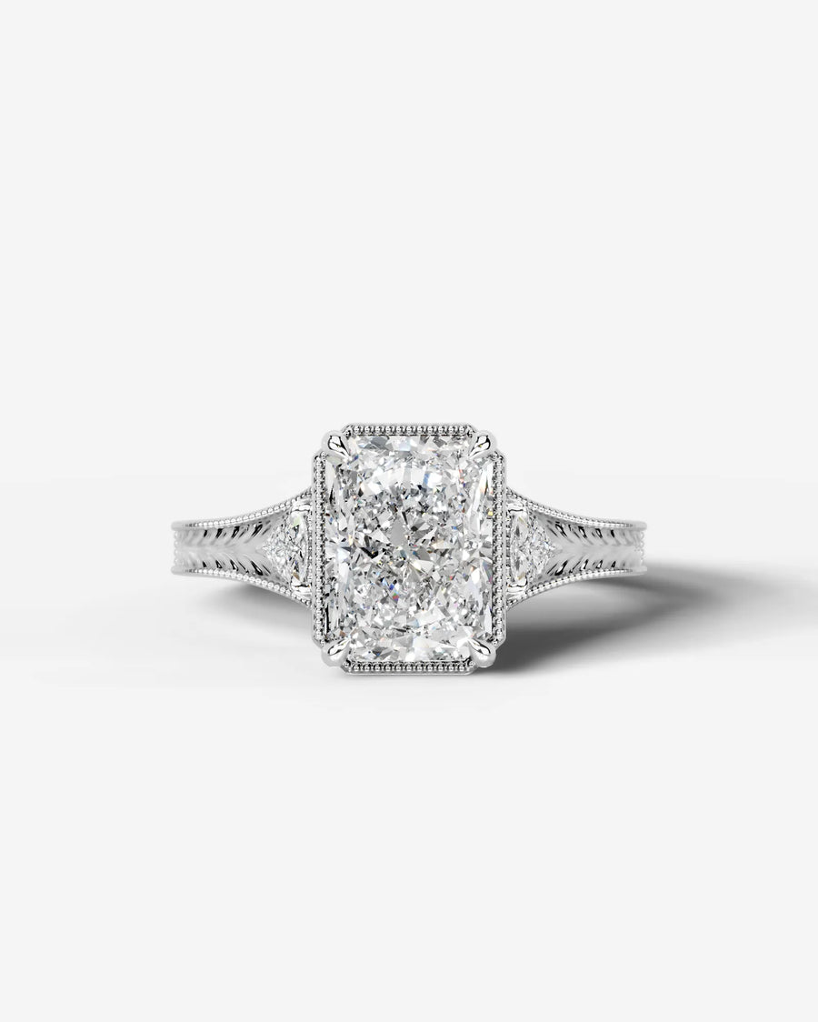 Tessa (Elongated Radiant) 18k White Gold 001