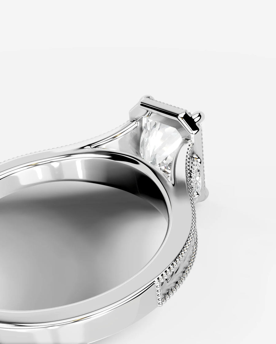 Tessa (Elongated Radiant) 14k White Gold 002