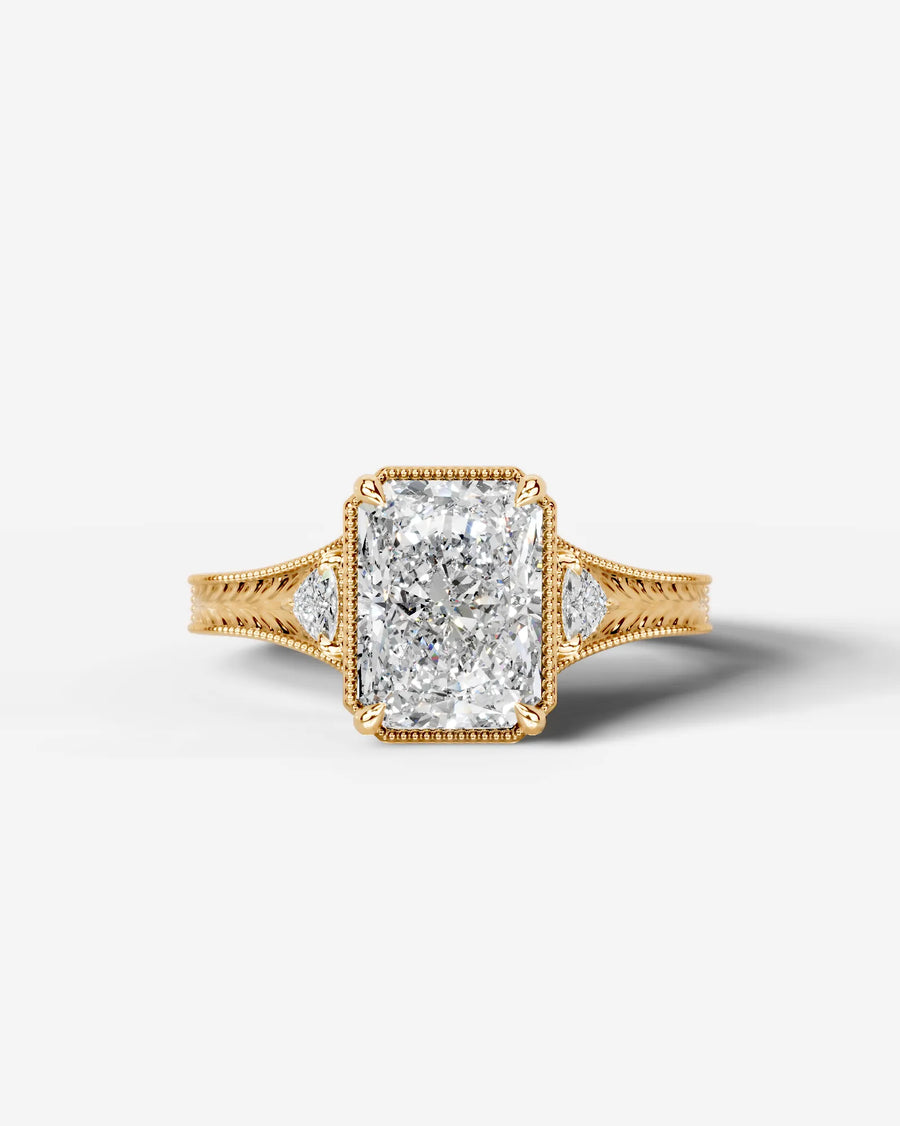 Tessa (Elongated Radiant) 14k Yellow Gold 001