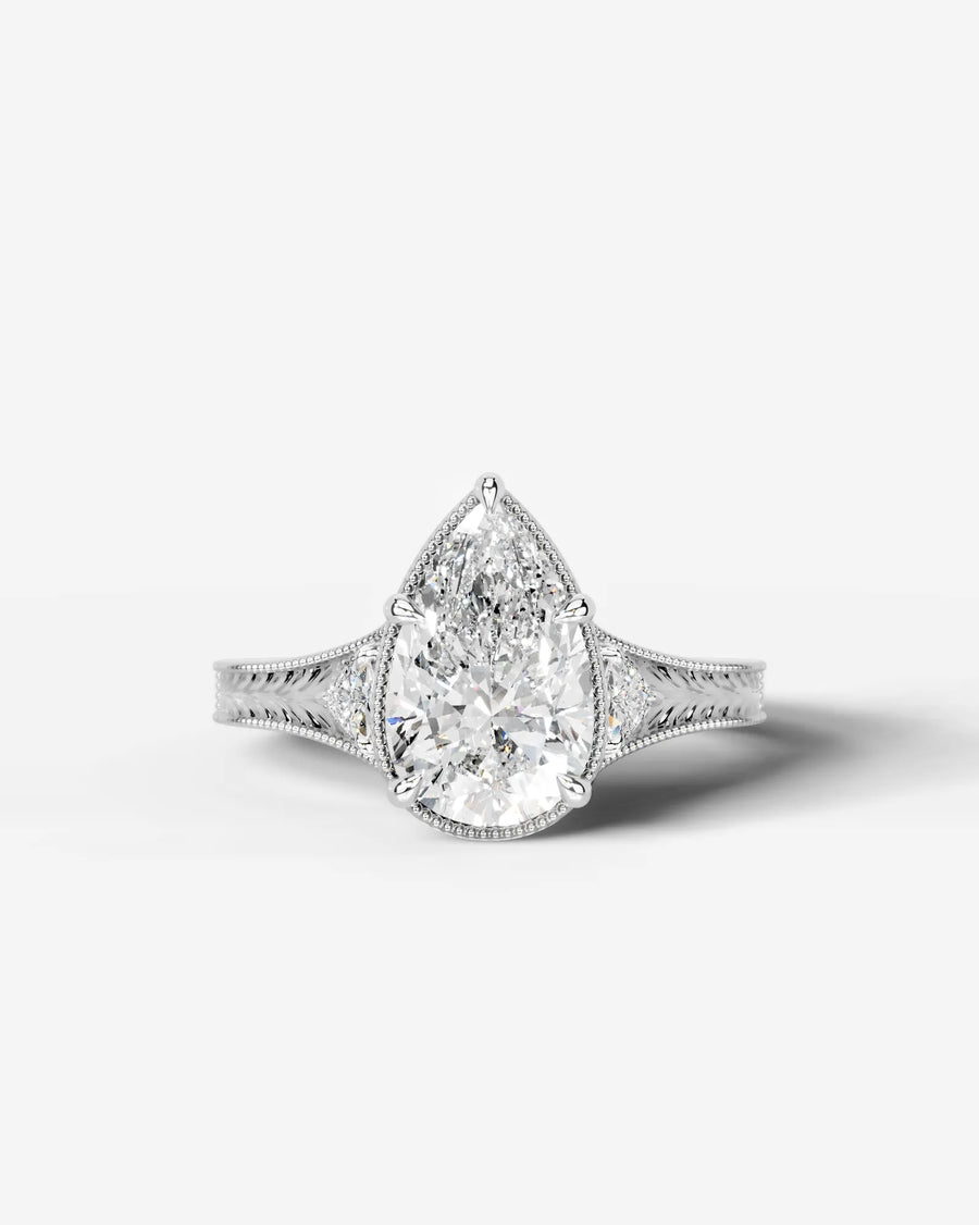 Tessa (Pear) 14k White Gold 001