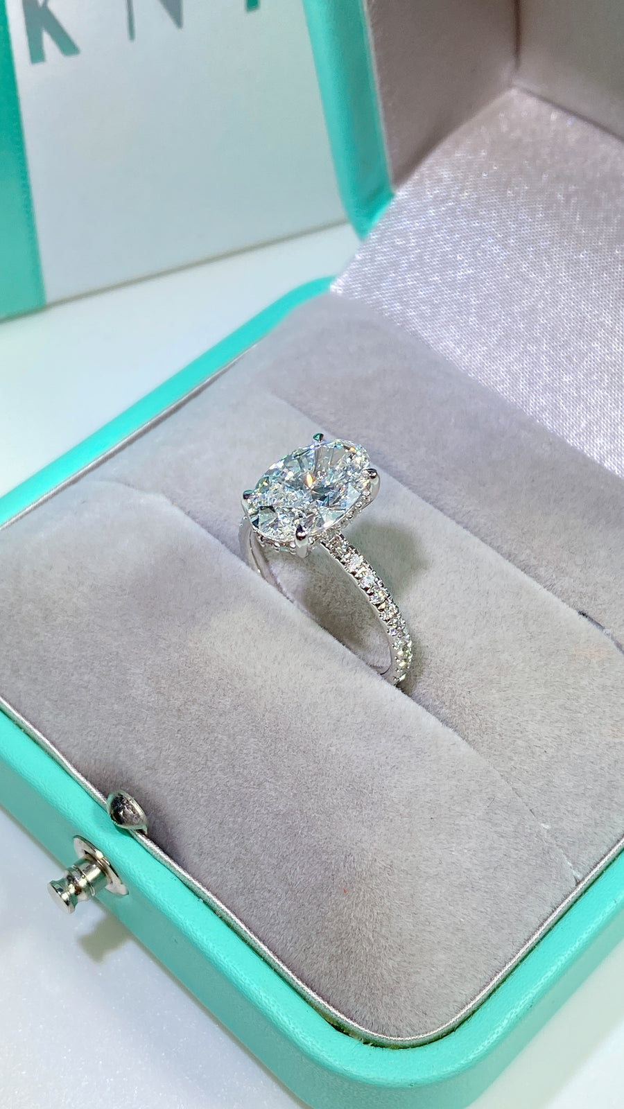 The Pave Kamellie · 3.0 Carat Oval Lab Diamond