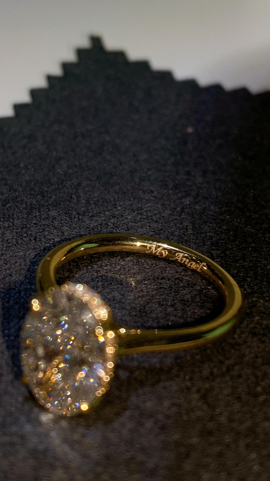 The Tulip Solitaire  - 2.5 Carat Oval Lab Diamond
