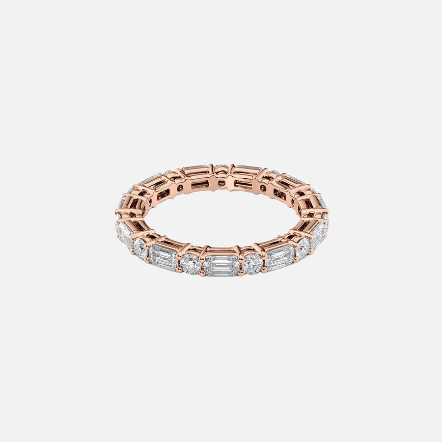  Alternating Emerald And Round Basket Eternity Ring 14k Rose Gold 2 1 001