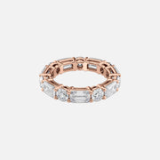  Alternating Emerald And Round Basket Eternity Ring 14k Rose Gold 5 0 001