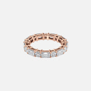  Alternating Emerald And Round Basket Eternity Ring 18k Rose Gold 4 0 001