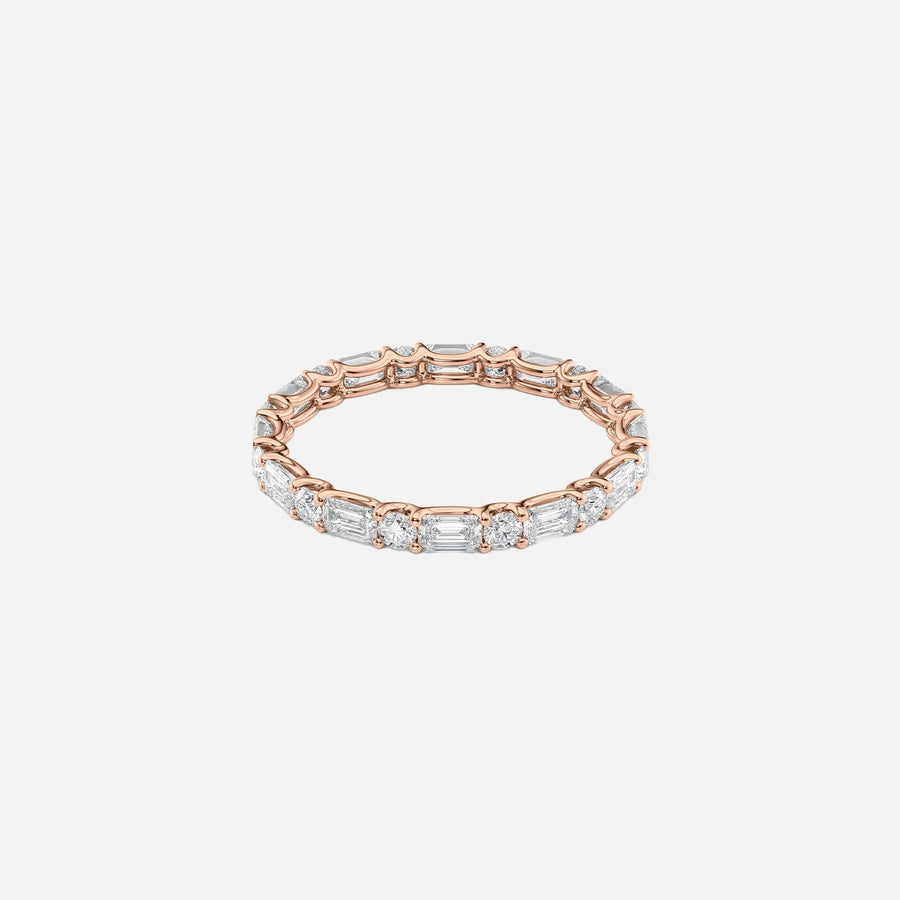  Alternating Emerald And Round U Prong Eternity Ring 14k Rose Gold 1 5 001