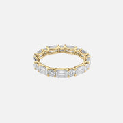  Alternating Emerald And Round U Prong Eternity Ring 18k Yellow Gold 3 5 001