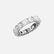  Alternating Radiant And Round Basket Eternity Ring 18k White Gold 5 7 002