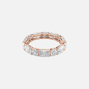  Alternating Radiant And Round U Prong Eternity Ring 14k Rose Gold 4 6 001