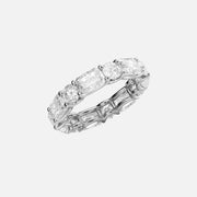  Alternating Radiant And Round U Prong Eternity Ring 14k White Gold 5 7 002