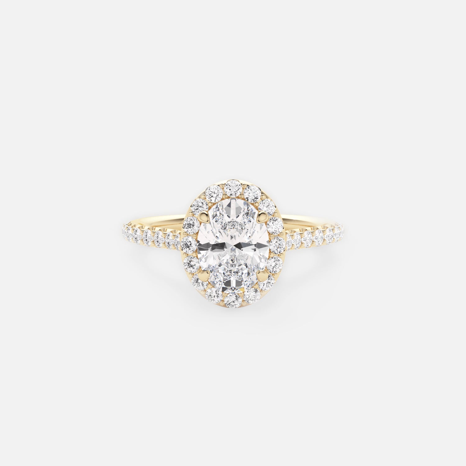 The Halo Amadora Oval Pave Moissanite Ring - KNT - Engagement Rings, Wedding Bands & Fine Jewelry