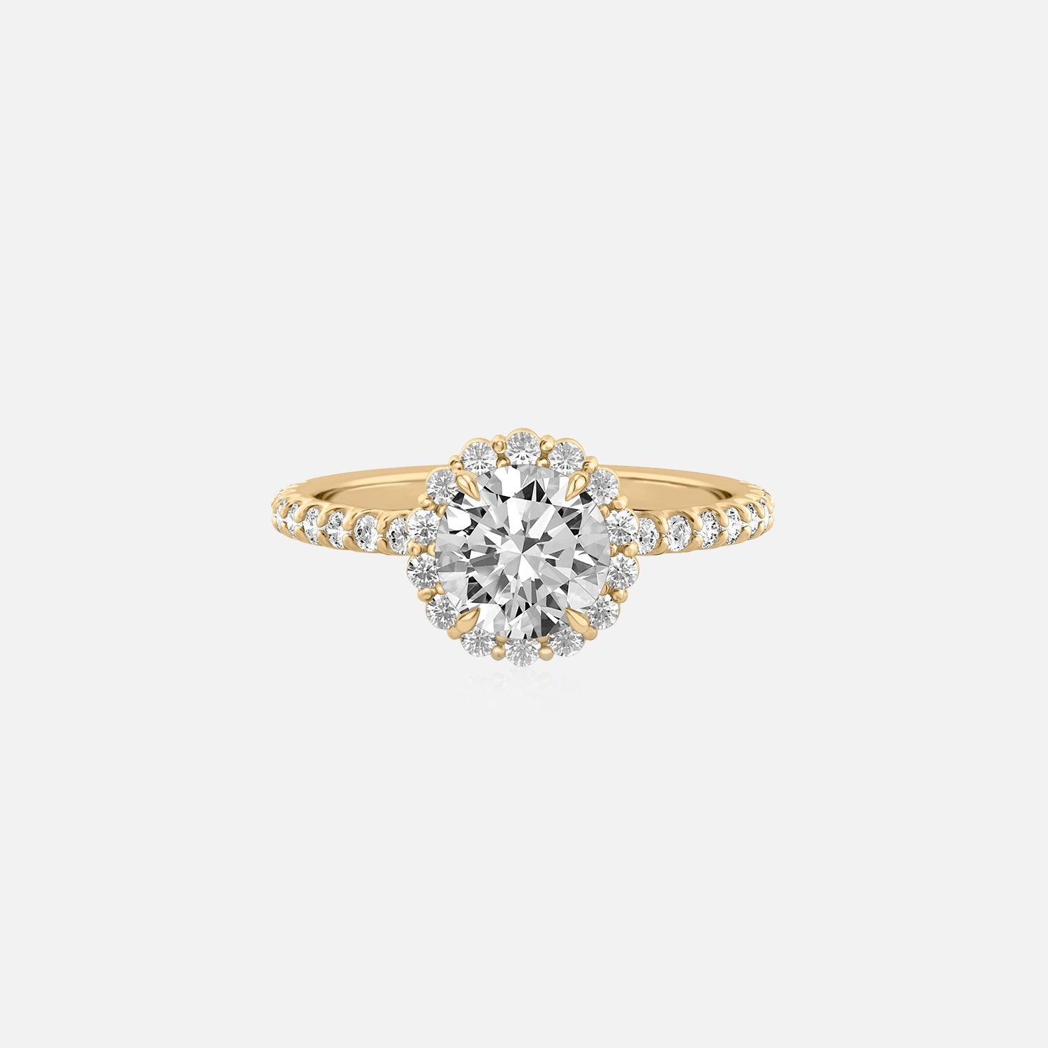 The Halo Amadora Round Pave Moissanite Ring - KNT - Engagement Rings, Wedding Bands & Fine Jewelry