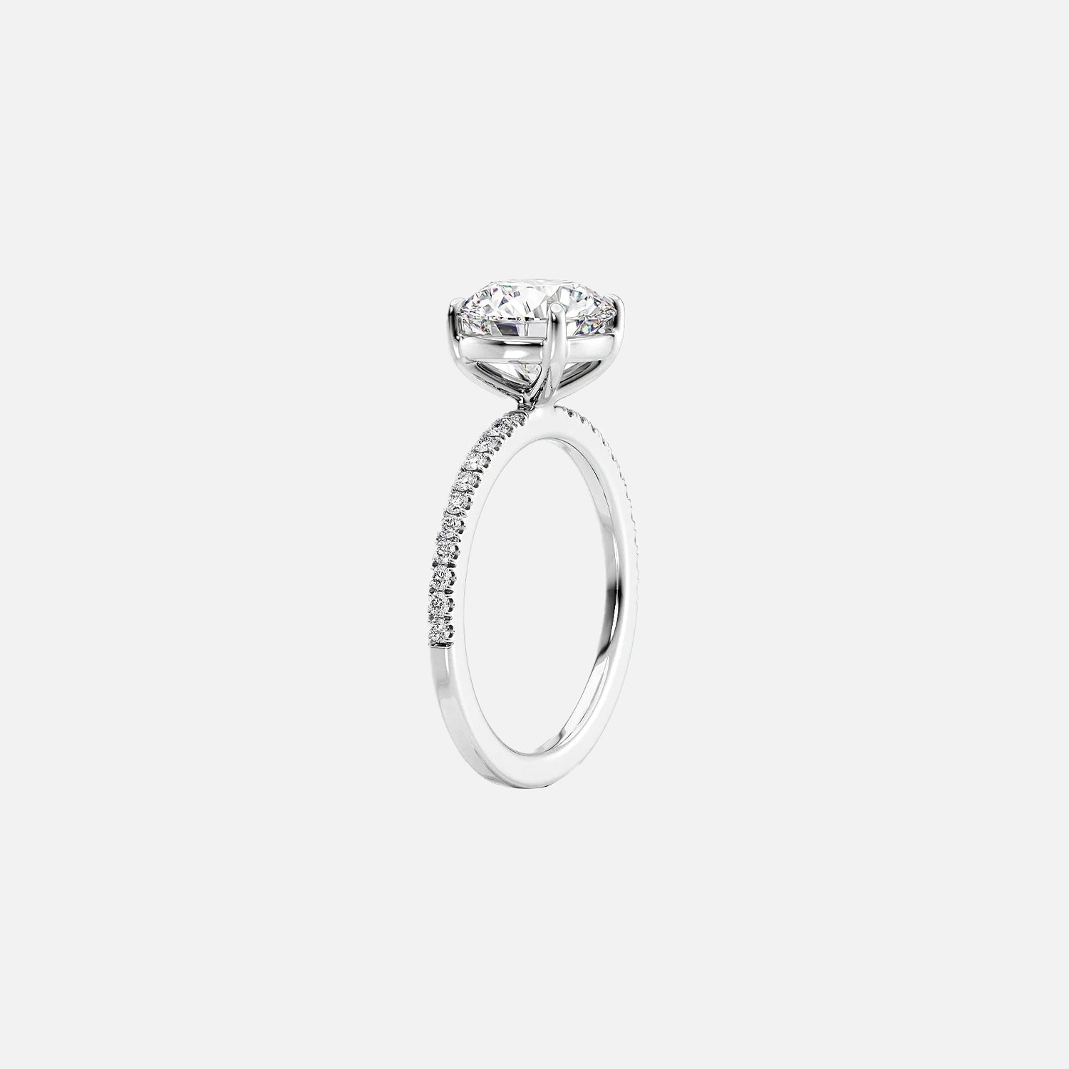 The Pave Andrewe Round Moissanite Ring - KNT - Engagement Rings, Wedding Bands & Fine Jewelry