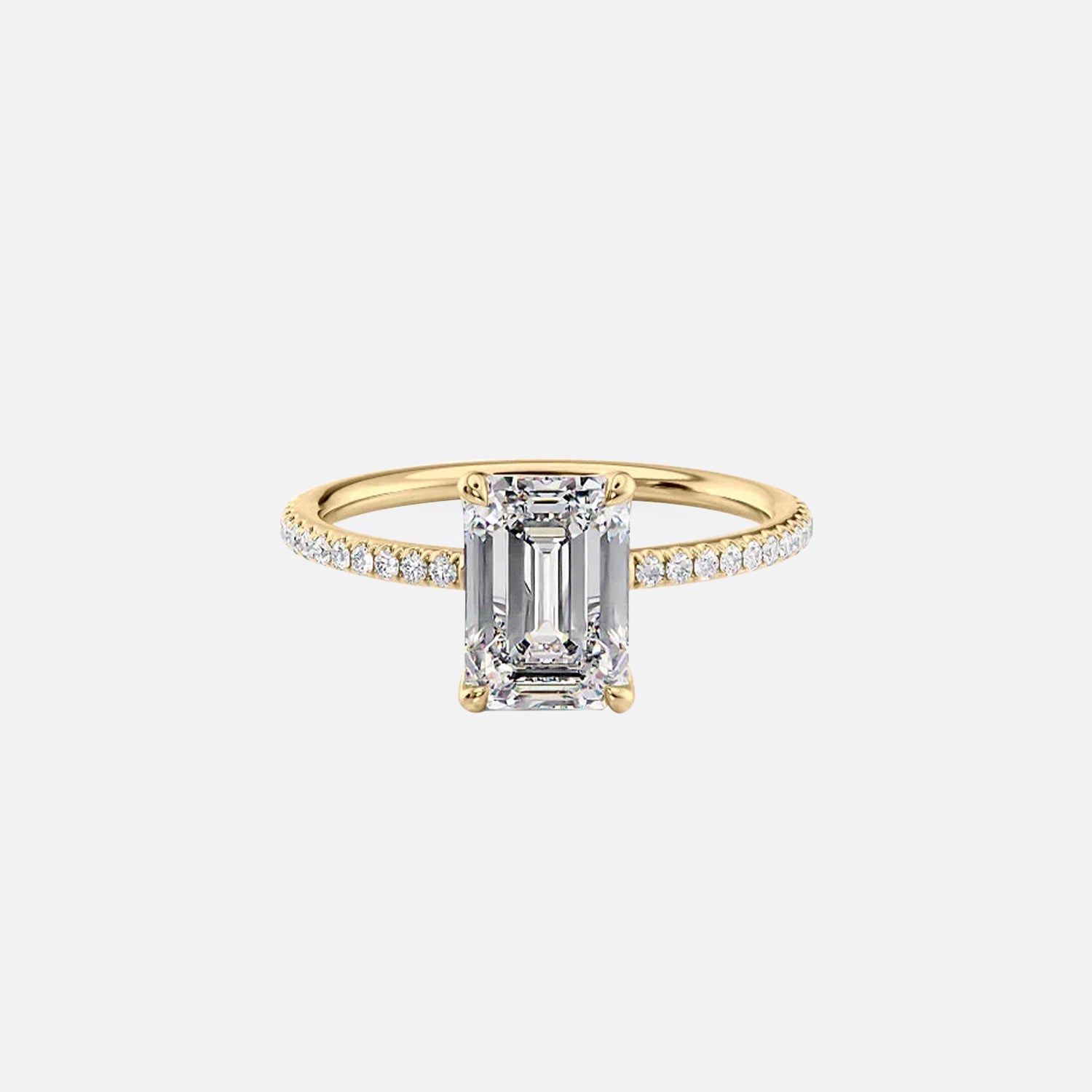The Pave Andrewe Emerald Moissanite Ring - KNT - Engagement Rings, Wedding Bands & Fine Jewelry