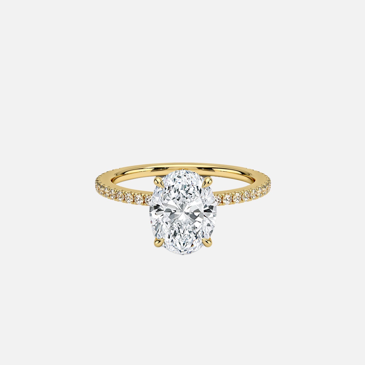 The Pave Andrewe Oval Moissanite Ring - KNT - Engagement Rings, Wedding Bands & Fine Jewelry