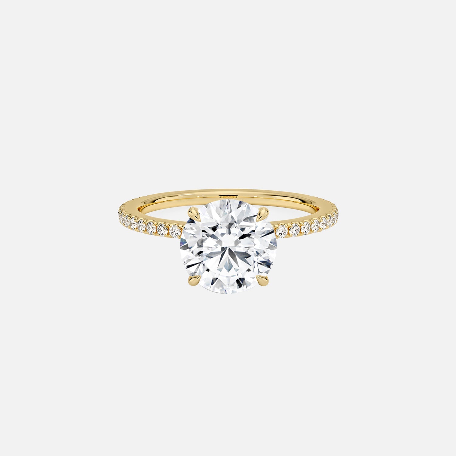 The Pave Andrewe Round Moissanite Ring - KNT - Engagement Rings, Wedding Bands & Fine Jewelry