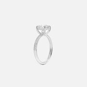 The Hidden Halo Aurora Oval Pave Moissanite Ring