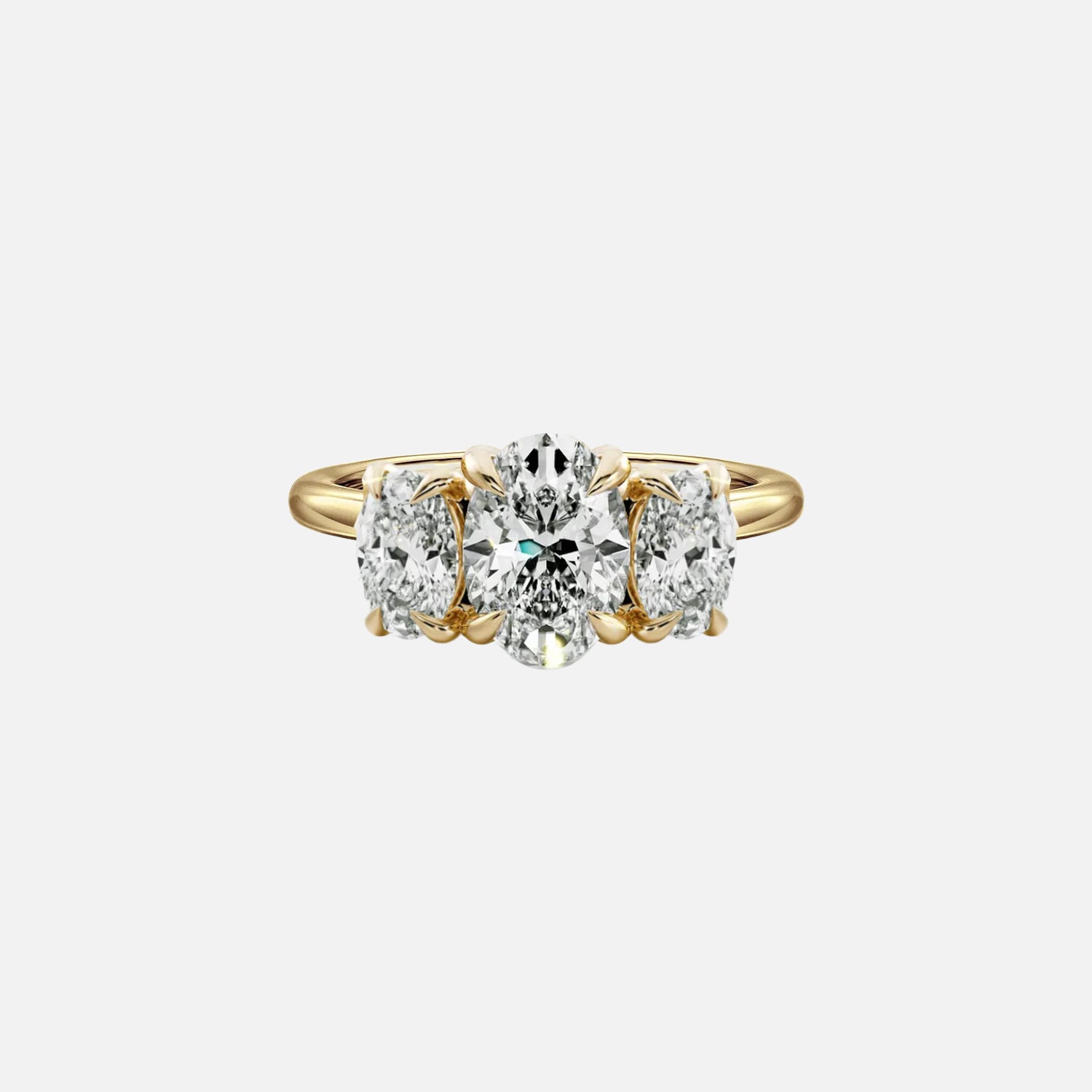 The Three Stones Belle Oval Moissanite Ring - KNT - Engagement Rings, Wedding Bands & Fine Jewelry